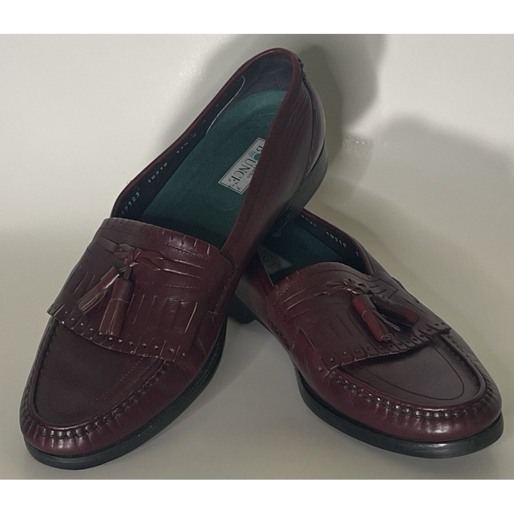 Hush Puppies Bounce Comfort Loafers Mens 11.5 Wide Burgundy Leather Shoes